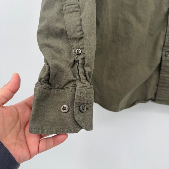 Banana Republic Shirt Men Medium Green Button Up LongSleeve Office Preppy Casual - Picture 2 of 11